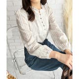 レースライクフリルブラウス ブラウス ギャザー | Amulet | 詳細画像4 