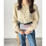 レースライクフリルブラウス ブラウス ギャザー | Amulet | 詳細画像7 