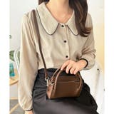 バイカラーパイピング長袖ブラウス レディース トップス | Amulet | 詳細画像10 