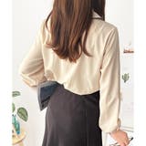 バイカラーパイピング長袖ブラウス レディース トップス | Amulet | 詳細画像17 