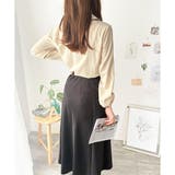 バイカラーパイピング長袖ブラウス レディース トップス | Amulet | 詳細画像18 