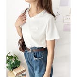 リブタッチVネックトップス リブ 韓国 | Amulet | 詳細画像4