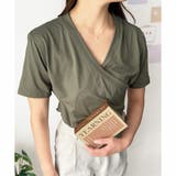 クロスデザインVネックTシャツ ラフ デイリー | Amulet | 詳細画像11