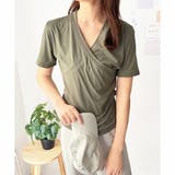 クロスデザインVネックTシャツ ラフ デイリー | Amulet | 詳細画像13