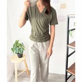 クロスデザインVネックTシャツ ラフ デイリー | Amulet | 詳細画像18