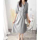 五分袖ウエストマークワンピース レディース ミモレ丈 | Amulet | 詳細画像16 