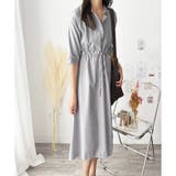 五分袖ウエストマークワンピース レディース ミモレ丈 | Amulet | 詳細画像19 