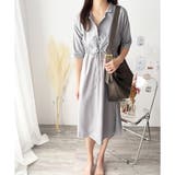 五分袖ウエストマークワンピース レディース ミモレ丈 | Amulet | 詳細画像2 