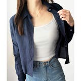 バックボタンクロップドシャツ レディース 長袖 | Amulet | 詳細画像12 