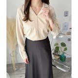 フェイクボタンデザインブラウス シンプル 長袖 | Amulet | 詳細画像21 