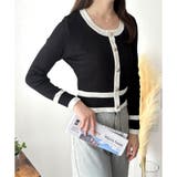 フェイクボタン配色ニット レディース 長袖 | Amulet | 詳細画像13 