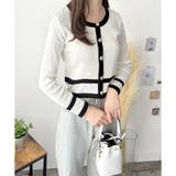 フェイクボタン配色ニット レディース 長袖 | Amulet | 詳細画像15 