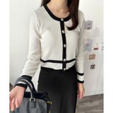 フェイクボタン配色ニット レディース 長袖 | Amulet | 詳細画像16 