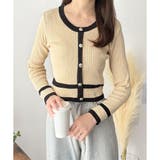 フェイクボタン配色ニット レディース 長袖 | Amulet | 詳細画像19 