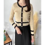 フェイクボタン配色ニット レディース 長袖 | Amulet | 詳細画像2 