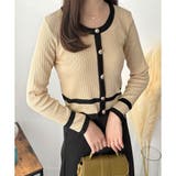 フェイクボタン配色ニット レディース 長袖 | Amulet | 詳細画像21 