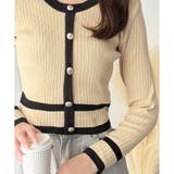 フェイクボタン配色ニット レディース 長袖 | Amulet | 詳細画像25 