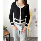 フェイクボタン配色ニット レディース 長袖 | Amulet | 詳細画像4 