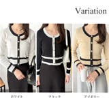 フェイクボタン配色ニット レディース 長袖 | Amulet | 詳細画像5 