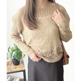 透かし編みニットトップス レディース 長袖 | Amulet | 詳細画像20 