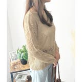 透かし編みニットトップス レディース 長袖 | Amulet | 詳細画像22 