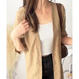 リネン風ノーカラーシャツアウター レディース 羽織り | Amulet | 詳細画像17 