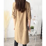 リネン風ノーカラーシャツアウター レディース 羽織り | Amulet | 詳細画像20 