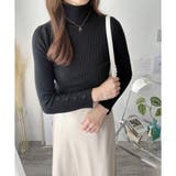 袖ボタンリブタートルニット レディース 長袖 | Amulet | 詳細画像10 