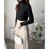 袖ボタンリブタートルニット レディース 長袖 | Amulet | 詳細画像14 