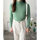 袖ボタンリブタートルニット レディース 長袖 | Amulet | 詳細画像22 