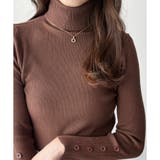 袖ボタンリブタートルニット レディース 長袖 | Amulet | 詳細画像27 