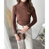 袖ボタンリブタートルニット レディース 長袖 | Amulet | 詳細画像4 