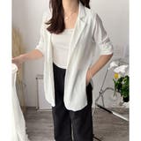 エアリーテーラードジャケット 薄手 レディース | Amulet | 詳細画像20 