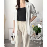 エアリーテーラードジャケット 薄手 レディース | Amulet | 詳細画像25 