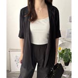 エアリーテーラードジャケット 薄手 レディース | Amulet | 詳細画像8 