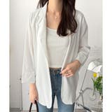 ホワイト | エアリーテーラードジャケット 薄手 レディース | Amulet