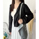 ショート丈ジップパーカー レディース 無地 | Amulet | 詳細画像13 