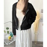 ショート丈ジップパーカー レディース 無地 | Amulet | 詳細画像14 