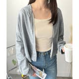 ショート丈ジップパーカー レディース 無地 | Amulet | 詳細画像17 