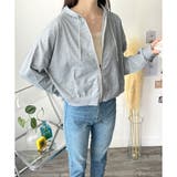 ショート丈ジップパーカー レディース 無地 | Amulet | 詳細画像18 