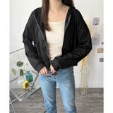 ショート丈ジップパーカー レディース 無地 | Amulet | 詳細画像2 