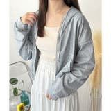 ショート丈ジップパーカー レディース 無地 | Amulet | 詳細画像4 