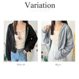 ショート丈ジップパーカー レディース 無地 | Amulet | 詳細画像5 