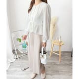 2WAYリボンブラウス レディース 長袖 | Amulet | 詳細画像2