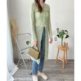 透かし編みロングカーディガン レディース 羽織り | Amulet | 詳細画像15 