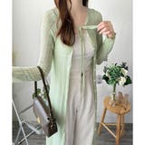 透かし編みロングカーディガン レディース 羽織り | Amulet | 詳細画像19 