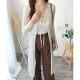 透かし編みロングカーディガン レディース 羽織り | Amulet | 詳細画像8 