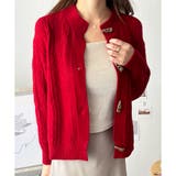 ケーブル風トグルボタンカーディガン レディース 長袖 | Amulet | 詳細画像4 