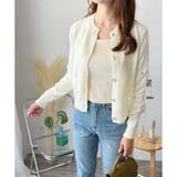 フェイクパール付きニットカーディガン レディース 長袖 | Amulet | 詳細画像11