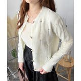 フェイクパール付きニットカーディガン レディース 長袖 | Amulet | 詳細画像13